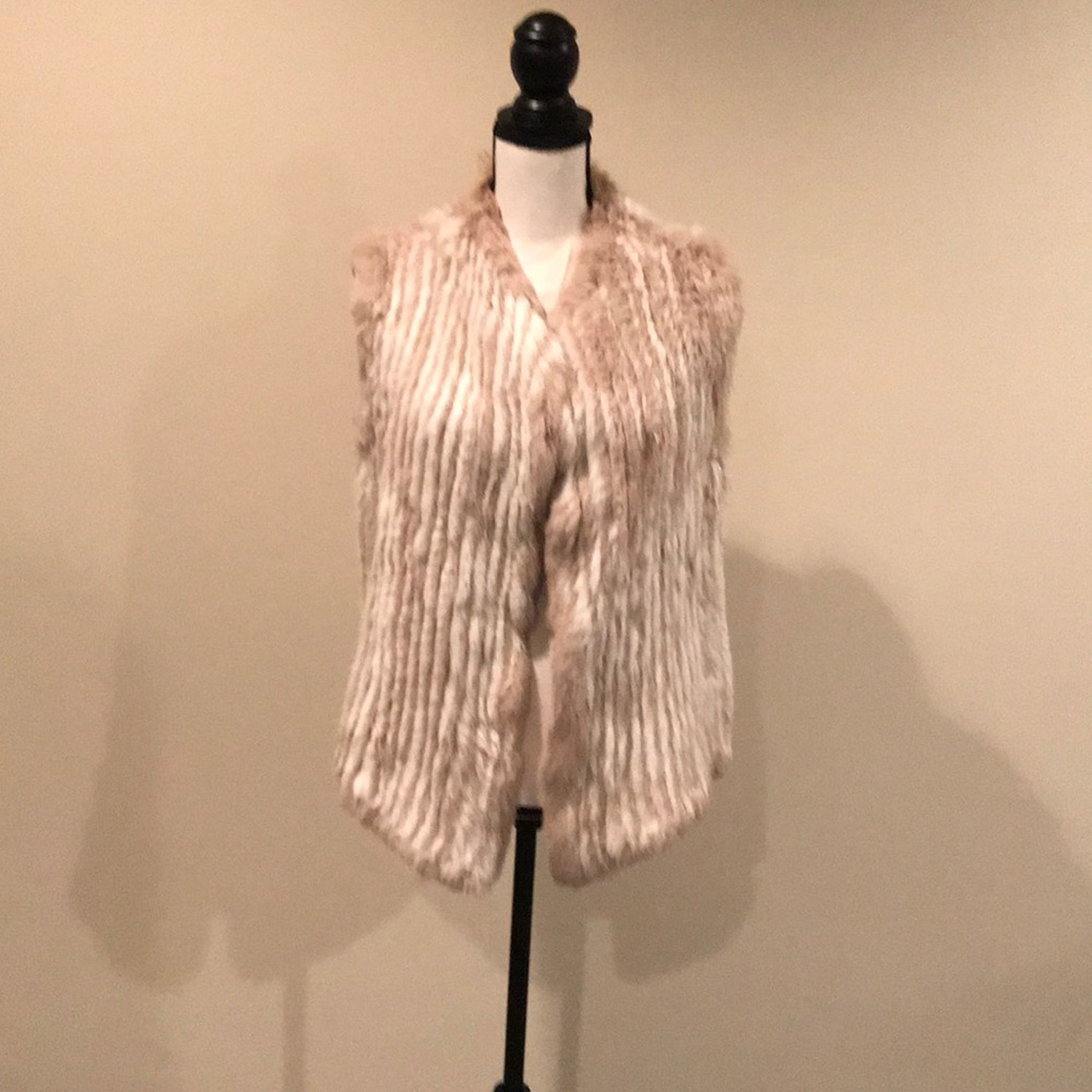 JOIE rabbit fur vest